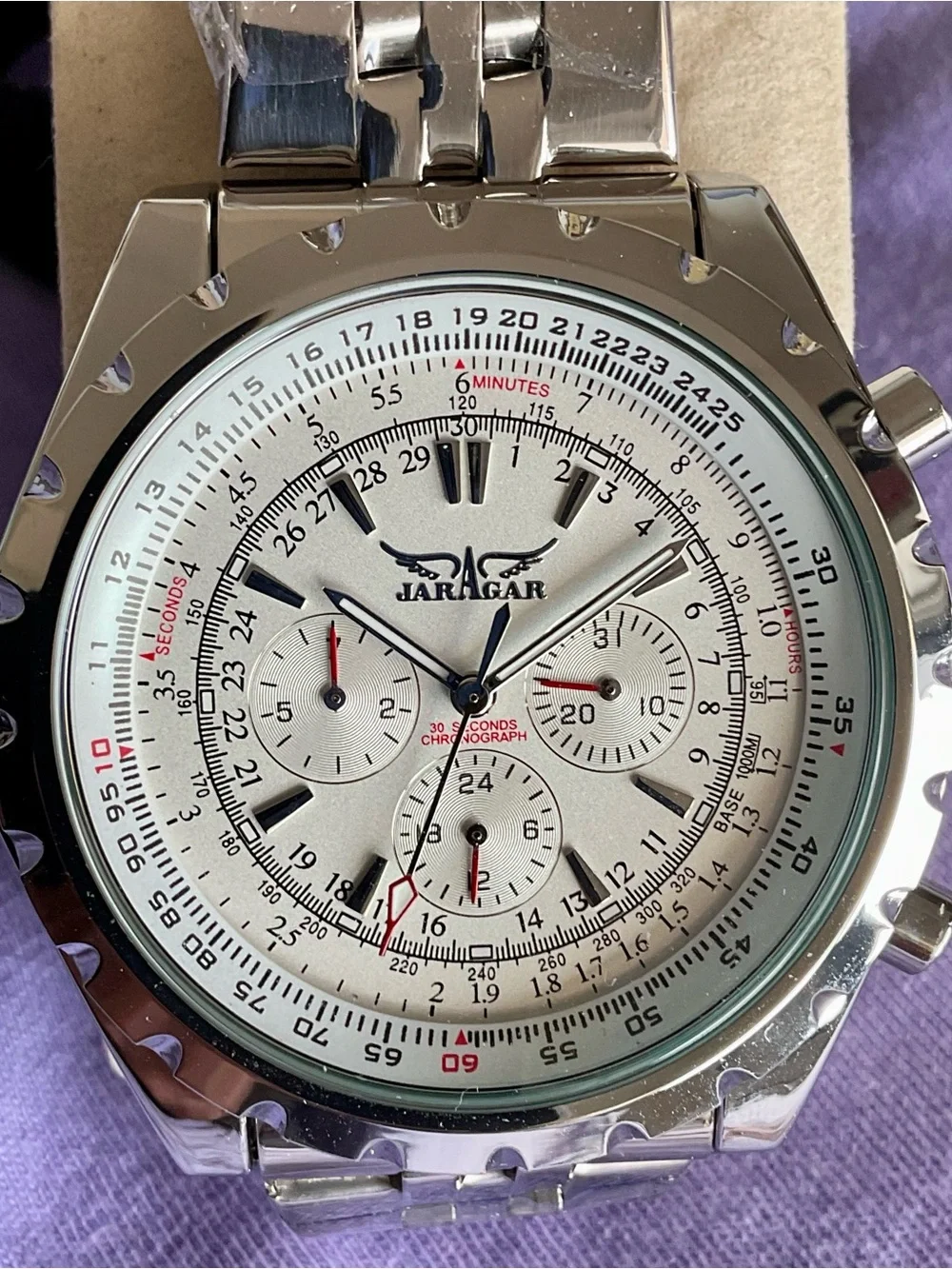 NIB AUTOMATIC Multifunction Jaragar Pilot’s Watch w Tool